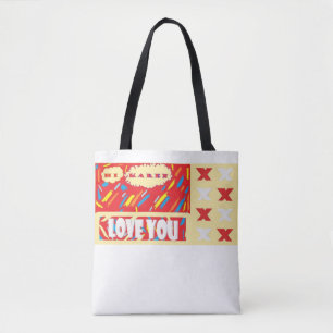Hi Karen Love You patterned designed for her Tot Tote Bag