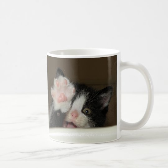 "Hi!" kitten mug