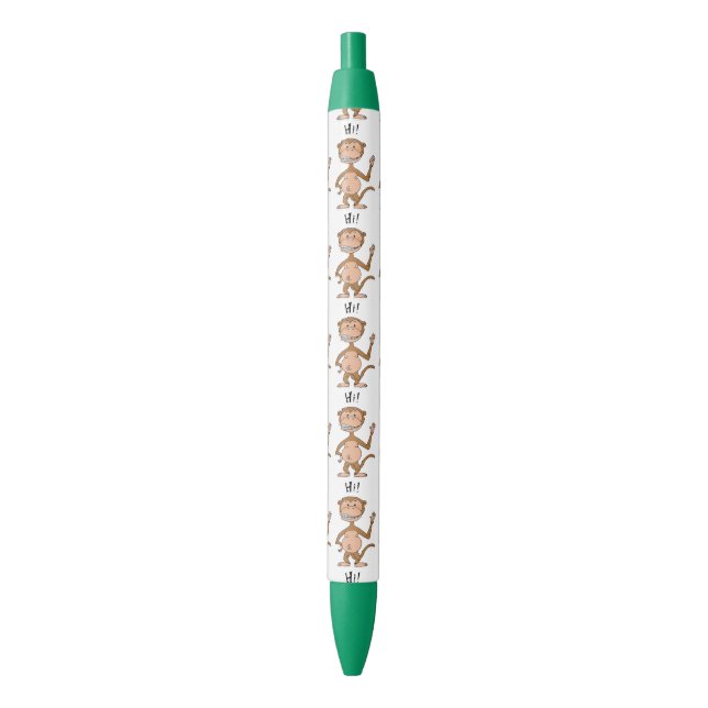 HI monkey Black Ink Pen (Front Vertical)