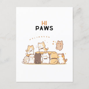 Hi paws  postcard