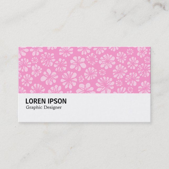 Hi-Phi - 0100 - Pink Floral Business Card (Front)