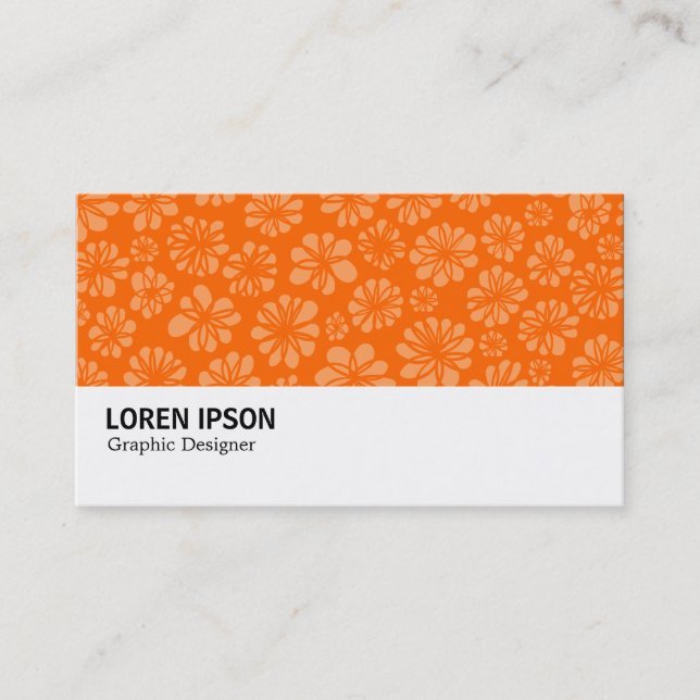 Hi-Phi - 0101 - Orange Floral Business Card (Front)