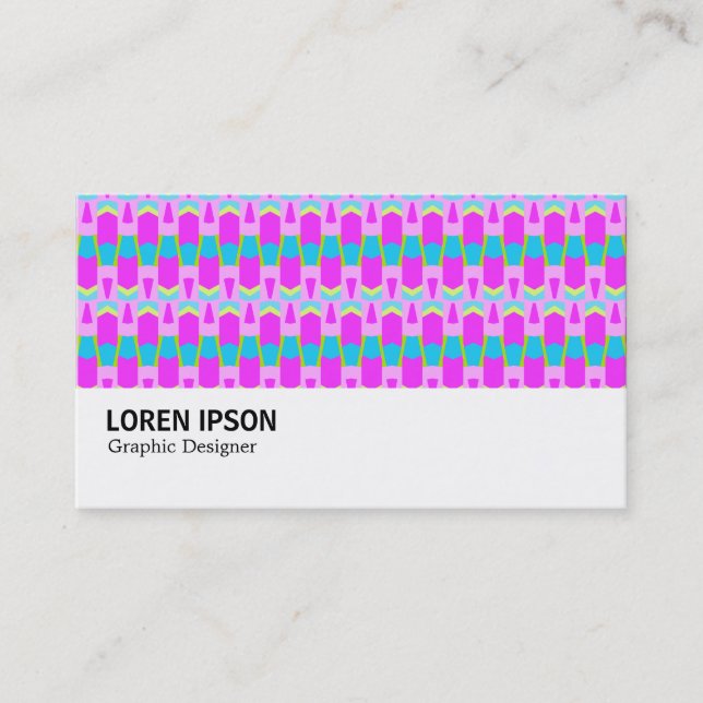 Hi-Phi - 0119 - Colourful Geometric Pattern Business Card (Front)