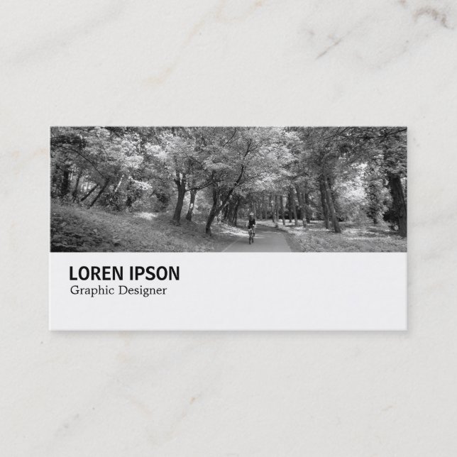 Hi-Phi - 0195 - Cycle Way B&W Business Card (Front)