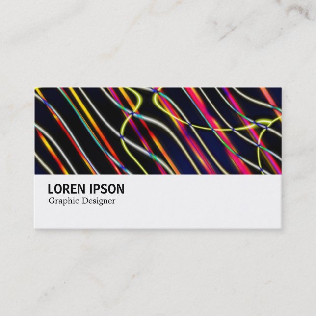 Hi-Phi - 021 - Colourful Wires Business Card (Front)