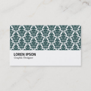 Hi-Phi - 0228 Dark Green Damask Business Card
