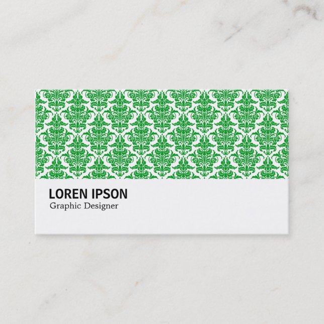 Hi-Phi - 0230 Grass Green Damask Business Card (Front)