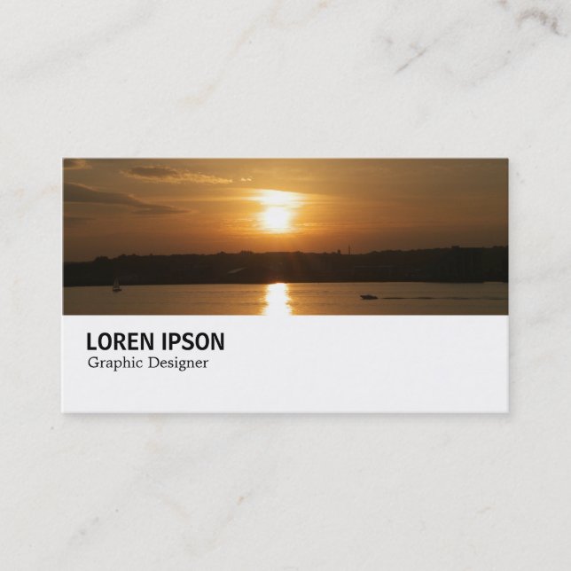 Hi-Phi - 0252 - Sunset over Cardiff Bay Business Card (Front)