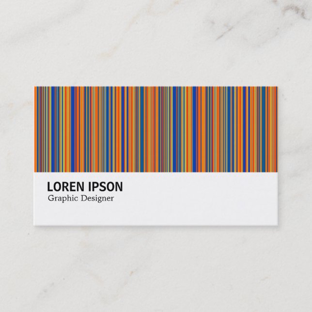 Hi-Phi - 0274 - Colourful Stripes 03 Business Card (Front)