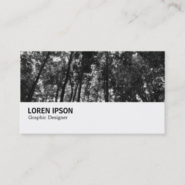 Hi-Phi - 0301 - Woodland Canopy BW Business Card (Front)