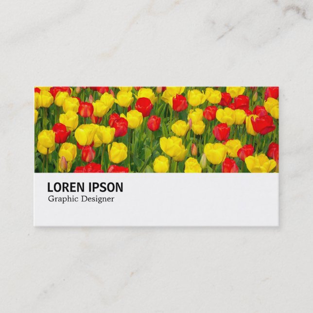 Hi-Phi - 037 - Red and Yellow Tulips Business Card (Front)