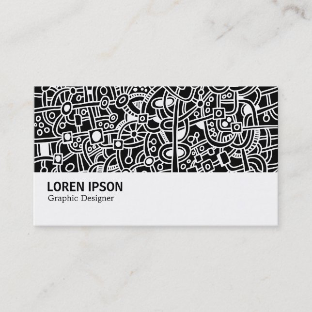 Hi-Phi - 077 - Metropolis - White on Black Business Card (Front)