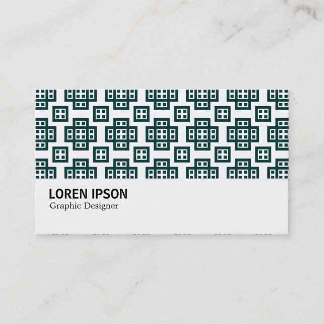 Hi-Phi - Geometric 030614 - Dark Moss Green Business Card (Front)