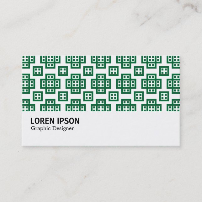 Hi-Phi - Geometric 030614 - Forest Green Business Card (Front)