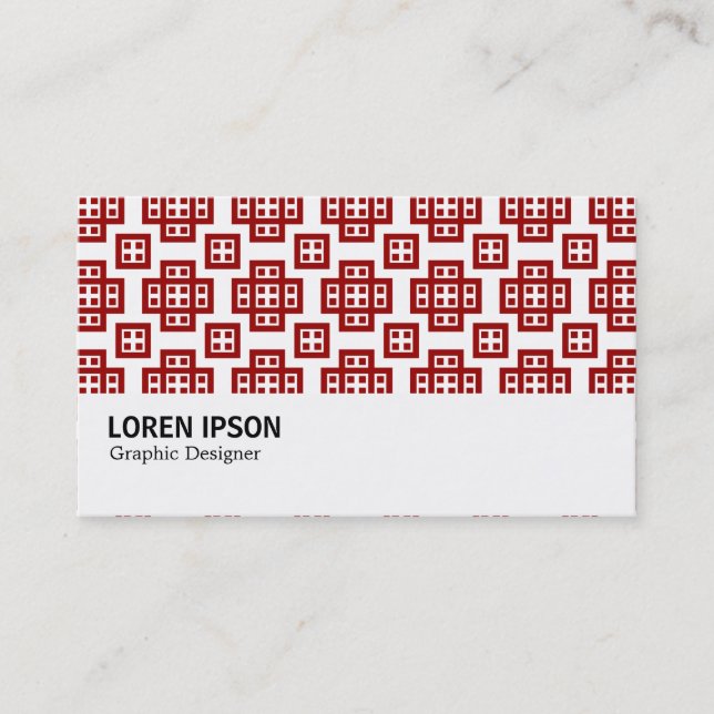 Hi-Phi - Geometric 030614 - Ruby Red Business Card (Front)