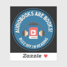 Hi Res Audiobook Lover Laptop Sticker Square