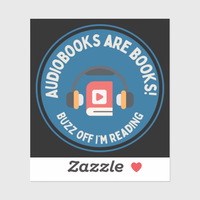 Hi Res Audiobook Lover Laptop Sticker Square (Sheet)