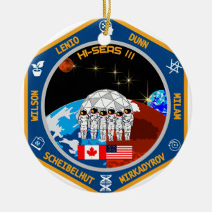HI-SEAS Mission III Gear Ceramic Tree Decoration