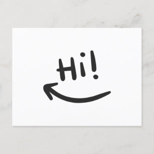 Hi smiling postcard