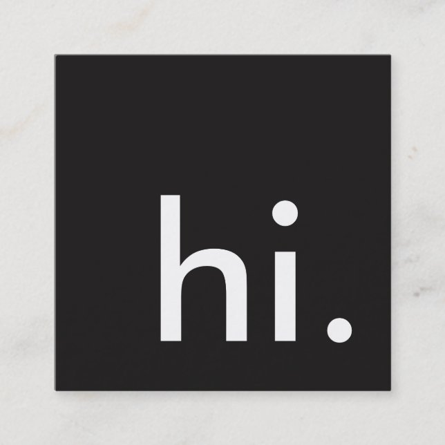 hi square square business card (Front)