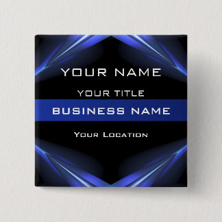 Hi Tec Futuristic Business Name Tag 15 Cm Square Badge