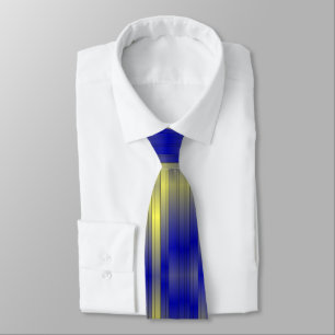 Hi-tec lines stripes pattern in yellow blue color tie