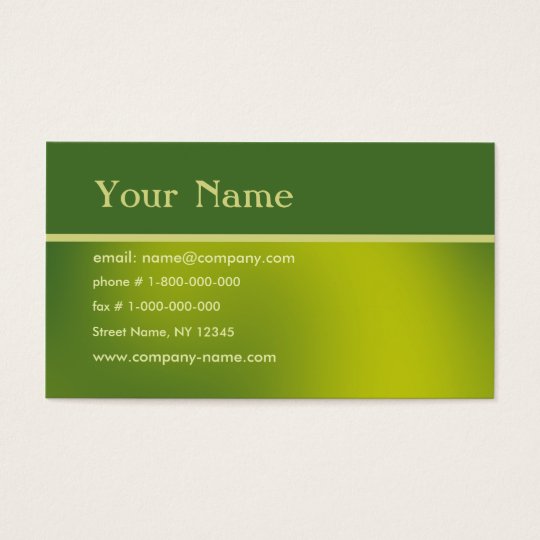 Hi-Tech - Green Business Card