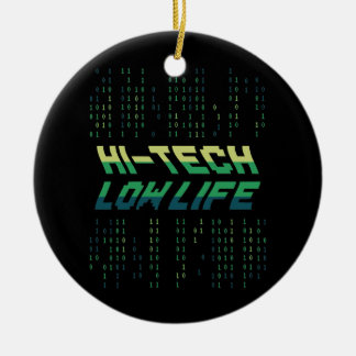 Hi Tech Low Life Binary Coding Engineer Database Ceramic Tree Decoration