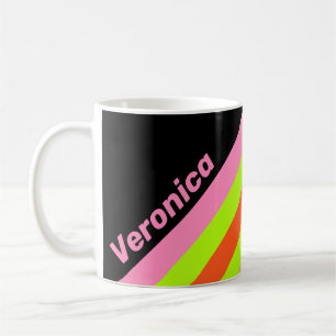 HI-VIS and Pink Stripes with Name Coffee Mug
