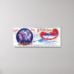 Hi-Yu Chief Salmon Can Label Canvas Print