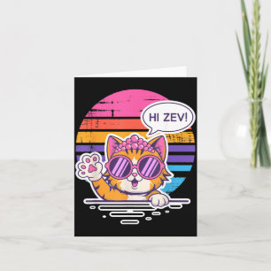 Hi Zev Funny Cat Princess Sunset Sungles Crown Card