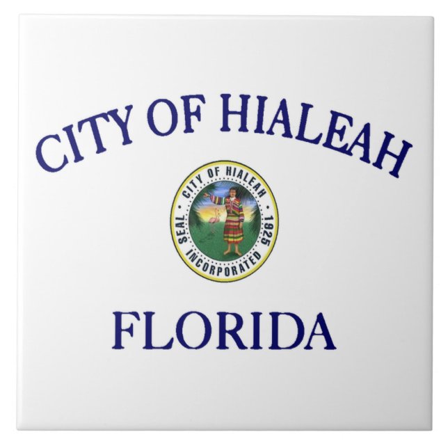 Hialeah city flag tile (Front)