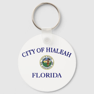 Hialeah (Florida) City flag Keychain