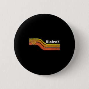 Hialeah - Vintage Men Women 70s 80s Graphic Cool R 6 Cm Round Badge