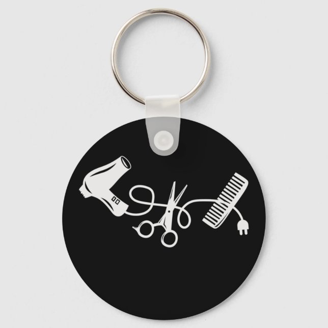 Hiar Stylist, My haircut equipment Key Ring (Front)