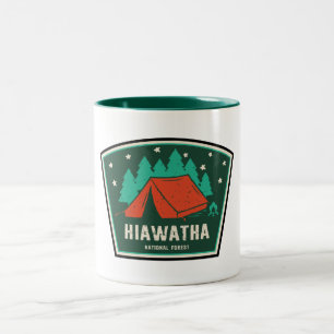 Hiawatha National Forest Camping Two-Tone Coffee Mug