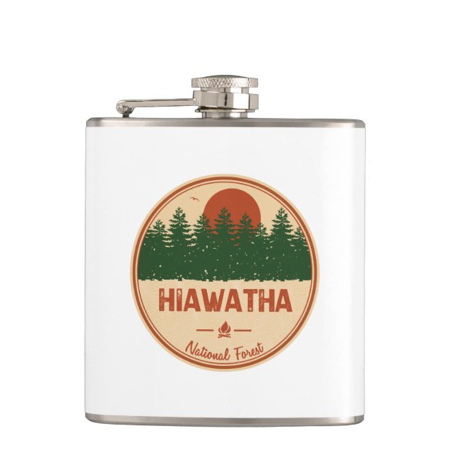 Hiawatha National Forest Hip Flask (Front)