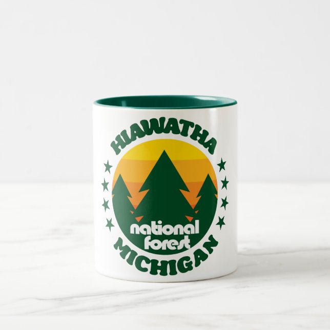 Hiawatha National Forest Two-Tone Coffee Mug (Center)