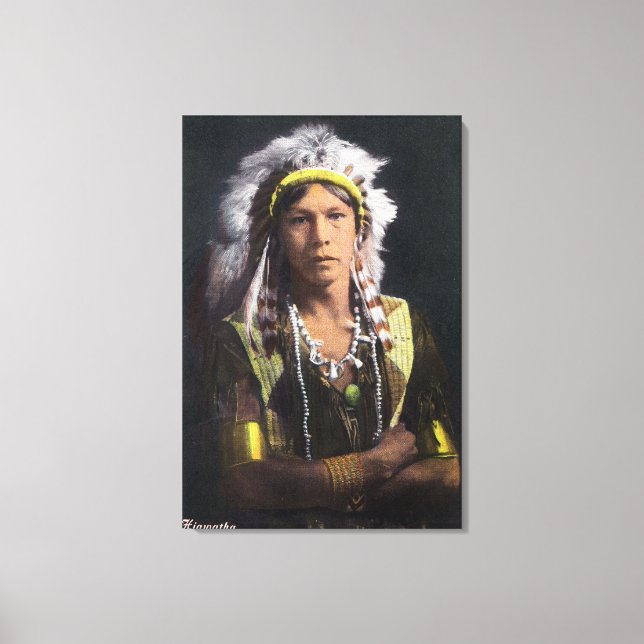 Hiawatha Portrait Canvas Print (Front)