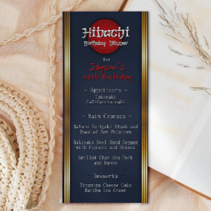 Hibachi Birthday Dinner  Menu