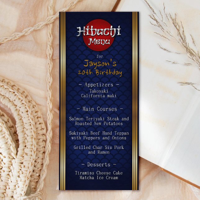 Hibachi Birthday Menu  (Creator Uploaded)