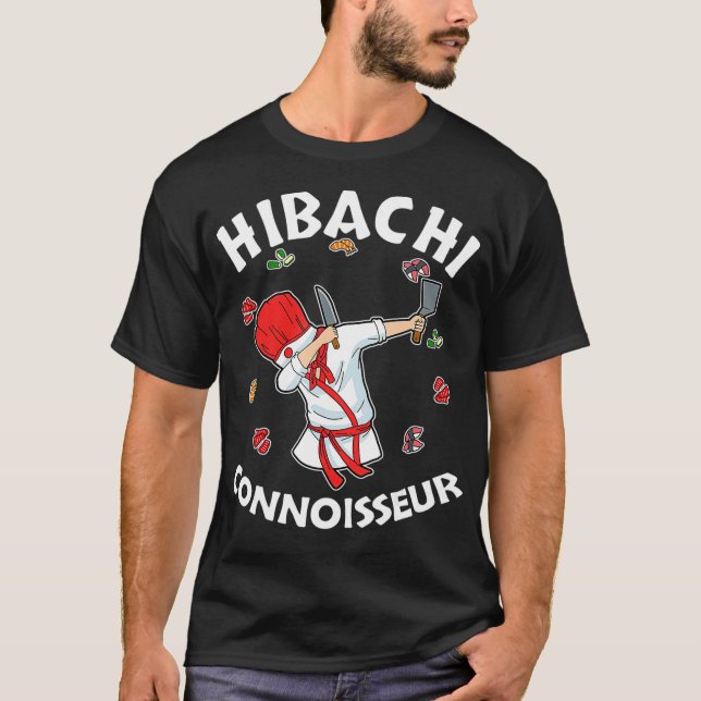 Hibachi Chef Costume Hibachi Connoisseur Hibachi T-Shirt (Front)
