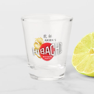 Hibachi Chef Japanese BBQ Sushi Dragon W Birthday Shot Glass