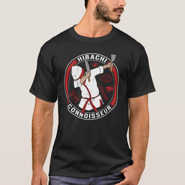 Hibachi Connoiseur Dabbing Chef Japanese Cuisine J T-Shirt (Front)