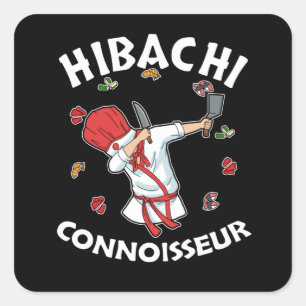 Hibachi Connoisseur Hibachi Grill Gift Hibachi Square Sticker