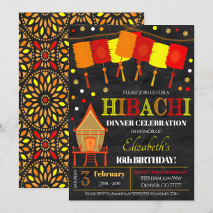 Hibachi Dinner Party Invitation