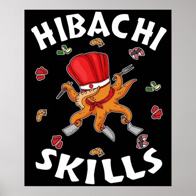 Hibachi Gifts Hibachi Connoisseur Hibachi Chef Poster (Front)