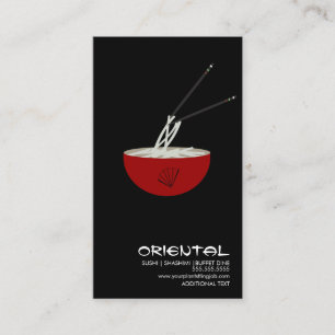Hibachi Japan Asian Sushi Ramen Logo Business Card