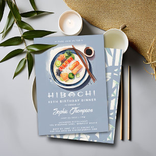 Hibachi Japanese Theme Soiree Chic Birthday Party Invitation