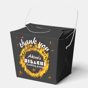 Hibachi Theme Grill  Flame Japanese Birthday Party Favour Box